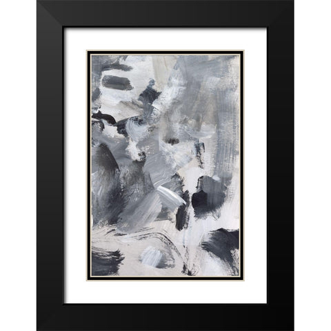 Black and White Mix II Black Modern Wood Framed Art Print with Double Matting by Long, Christina