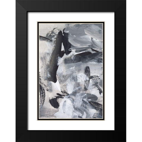 Black and White Mix III Black Modern Wood Framed Art Print with Double Matting by Long, Christina