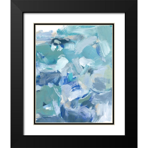 Blue Night I Black Modern Wood Framed Art Print with Double Matting by Long, Christina
