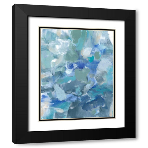 Blue Night II Black Modern Wood Framed Art Print with Double Matting by Long, Christina