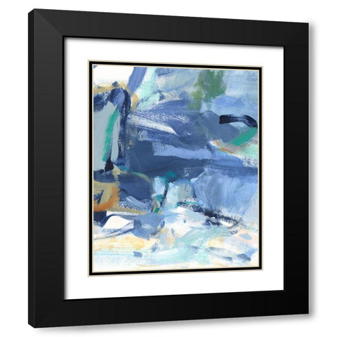 Blue Room I Black Modern Wood Framed Art Print with Double Matting by Long, Christina