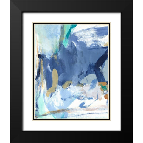 Blue Room II Black Modern Wood Framed Art Print with Double Matting by Long, Christina