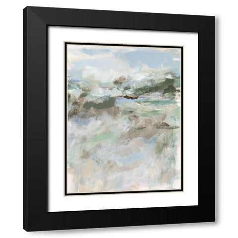 Far Away Hills II Black Modern Wood Framed Art Print with Double Matting by Long, Christina