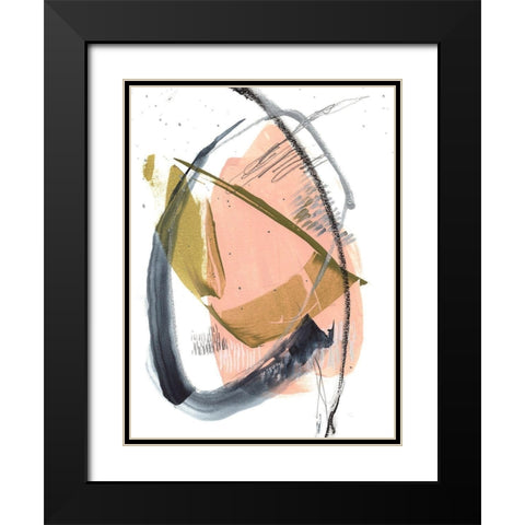 Orbital Marks I Black Modern Wood Framed Art Print with Double Matting by Goldberger, Jennifer