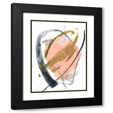 Orbital Marks II Black Modern Wood Framed Art Print with Double Matting by Goldberger, Jennifer