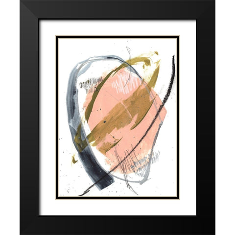 Orbital Marks II Black Modern Wood Framed Art Print with Double Matting by Goldberger, Jennifer