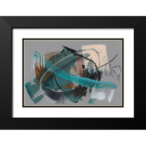 Orbits I Black Modern Wood Framed Art Print with Double Matting by Goldberger, Jennifer