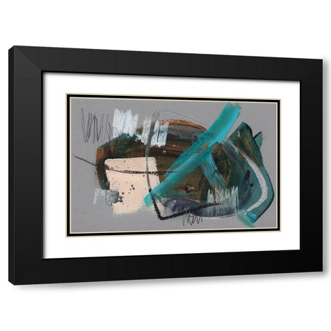 Orbits II Black Modern Wood Framed Art Print with Double Matting by Goldberger, Jennifer