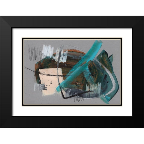 Orbits II Black Modern Wood Framed Art Print with Double Matting by Goldberger, Jennifer