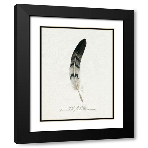 Found Feather I Black Modern Wood Framed Art Print with Double Matting by Popp, Grace