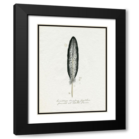 Found Feather II Black Modern Wood Framed Art Print with Double Matting by Popp, Grace