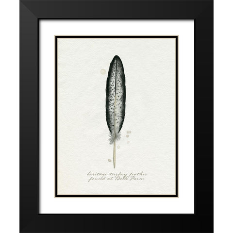 Found Feather II Black Modern Wood Framed Art Print with Double Matting by Popp, Grace