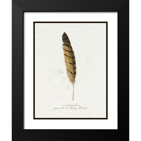 Found Feather III Black Modern Wood Framed Art Print with Double Matting by Popp, Grace