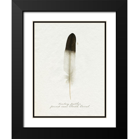 Found Feather IV Black Modern Wood Framed Art Print with Double Matting by Popp, Grace