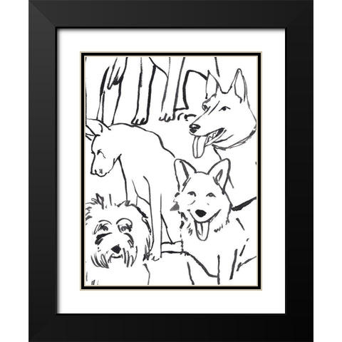 Loyal Companion II Black Modern Wood Framed Art Print with Double Matting by Warren, Annie