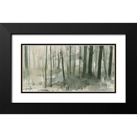 Into the Woods II Black Modern Wood Framed Art Print with Double Matting by Caroline, Emma