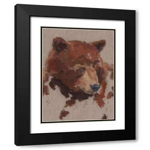 Big Bear I Black Modern Wood Framed Art Print with Double Matting by Green, Jacob
