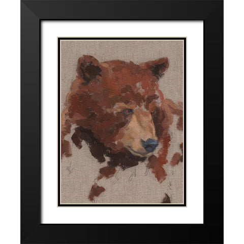 Big Bear I Black Modern Wood Framed Art Print with Double Matting by Green, Jacob