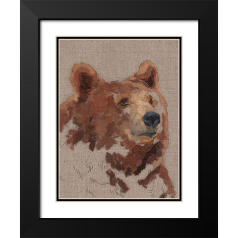 Big Bear II Black Modern Wood Framed Art Print with Double Matting by Green, Jacob