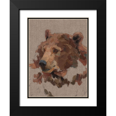 Big Bear III Black Modern Wood Framed Art Print with Double Matting by Green, Jacob