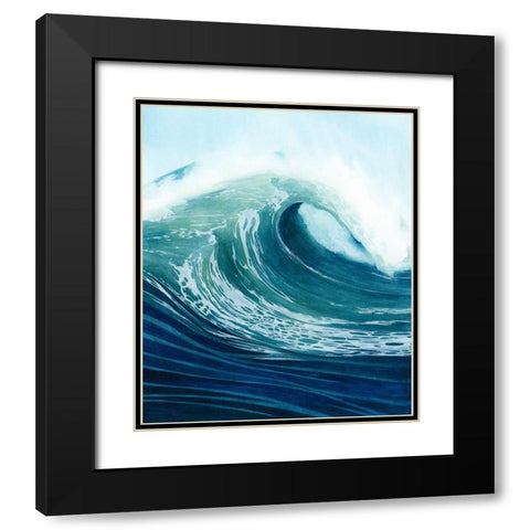 Sea Foam I Black Modern Wood Framed Art Print with Double Matting by Popp, Grace