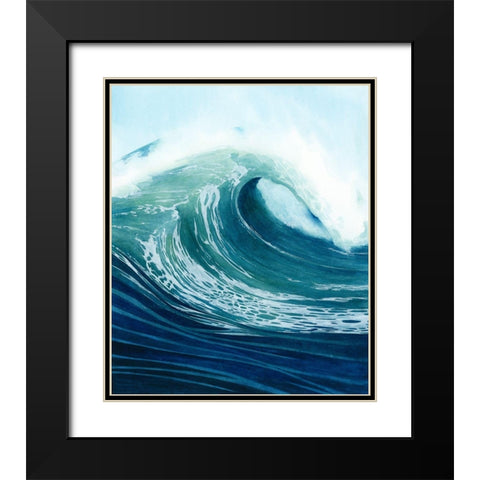 Sea Foam I Black Modern Wood Framed Art Print with Double Matting by Popp, Grace