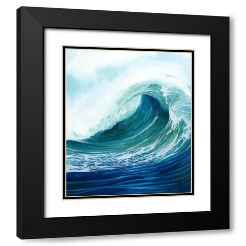 Sea Foam II Black Modern Wood Framed Art Print with Double Matting by Popp, Grace