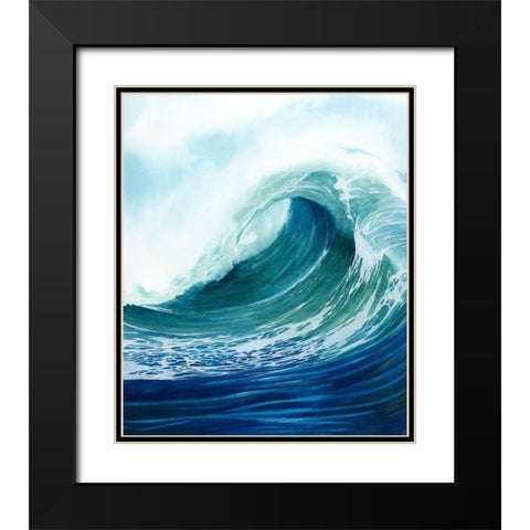 Sea Foam II Black Modern Wood Framed Art Print with Double Matting by Popp, Grace