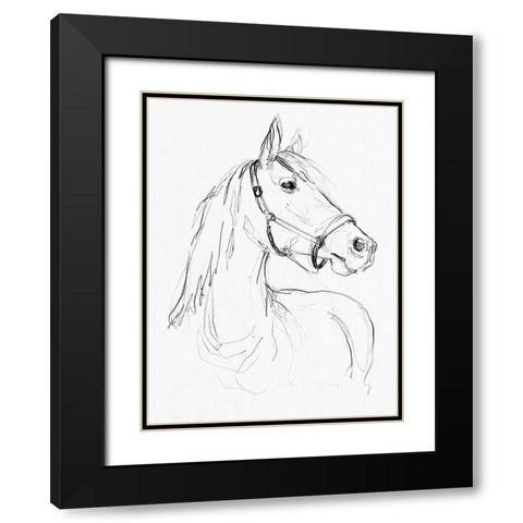 Bridle Portraits II Black Modern Wood Framed Art Print with Double Matting by Parker, Jennifer Paxton