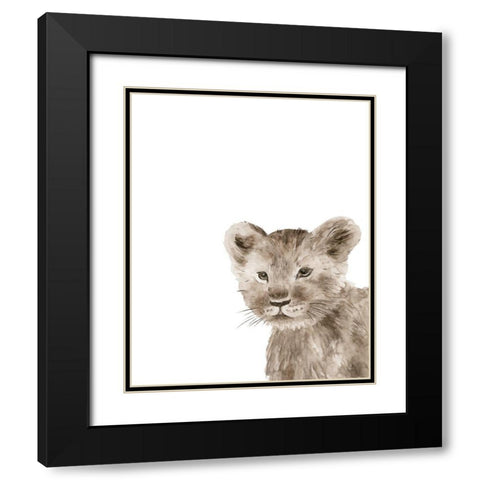 Safari Animal Portraits I Black Modern Wood Framed Art Print with Double Matting by Wang, Melissa