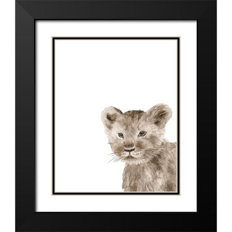 Safari Animal Portraits I Black Modern Wood Framed Art Print with Double Matting by Wang, Melissa