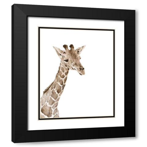 Safari Animal Portraits II Black Modern Wood Framed Art Print with Double Matting by Wang, Melissa