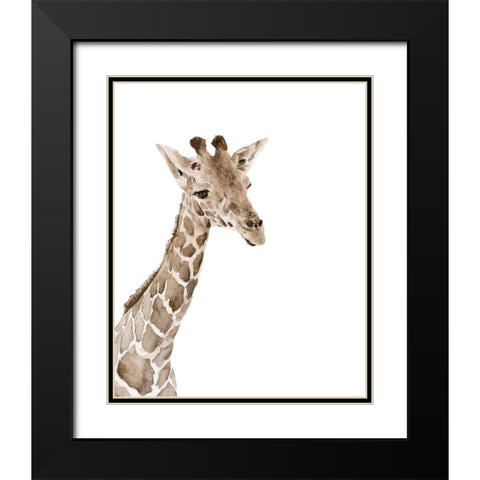 Safari Animal Portraits II Black Modern Wood Framed Art Print with Double Matting by Wang, Melissa