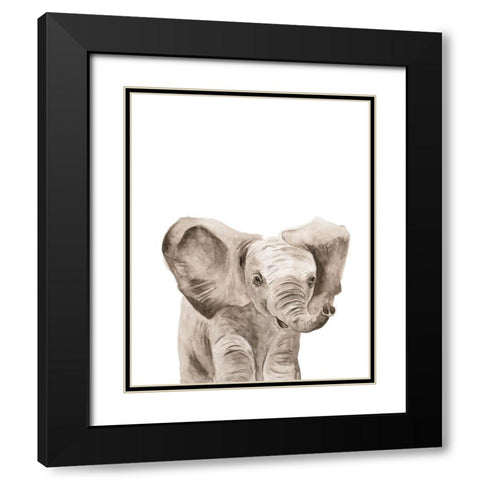 Safari Animal Portraits III Black Modern Wood Framed Art Print with Double Matting by Wang, Melissa