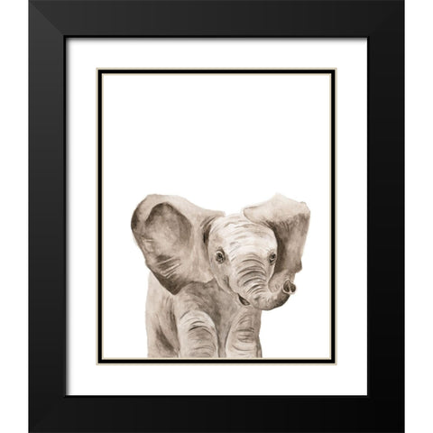 Safari Animal Portraits III Black Modern Wood Framed Art Print with Double Matting by Wang, Melissa