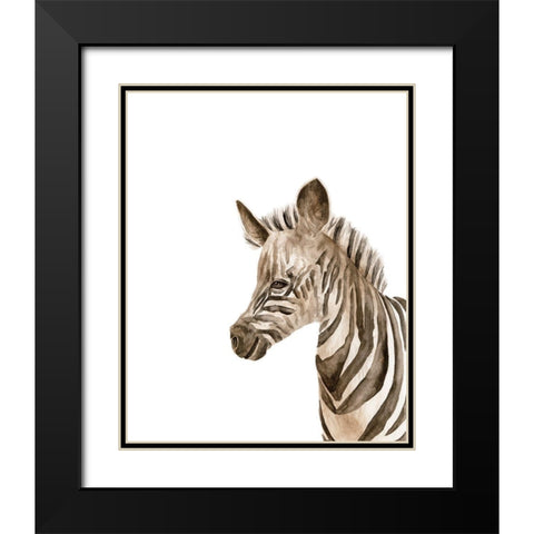 Safari Animal Portraits IV Black Modern Wood Framed Art Print with Double Matting by Wang, Melissa