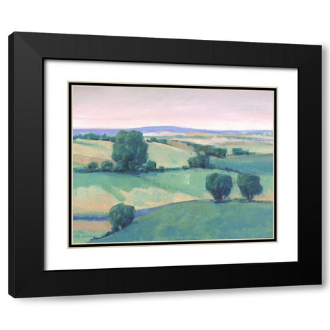 Rolling Countryside I Black Modern Wood Framed Art Print with Double Matting by OToole, Tim