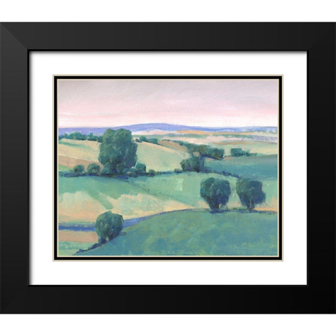 Rolling Countryside I Black Modern Wood Framed Art Print with Double Matting by OToole, Tim