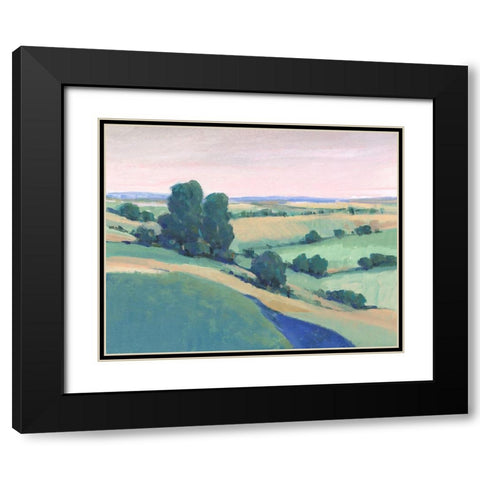 Rolling Countryside II Black Modern Wood Framed Art Print with Double Matting by OToole, Tim