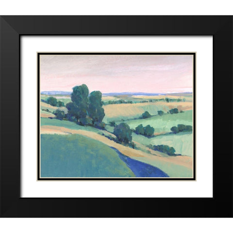 Rolling Countryside II Black Modern Wood Framed Art Print with Double Matting by OToole, Tim