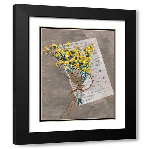 Dear Friend I Black Modern Wood Framed Art Print with Double Matting by Wang, Melissa