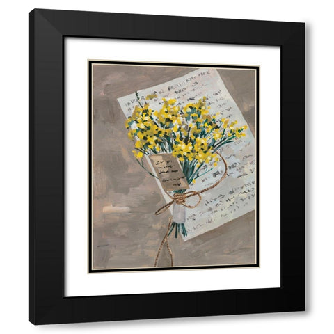 Dear Friend II Black Modern Wood Framed Art Print with Double Matting by Wang, Melissa