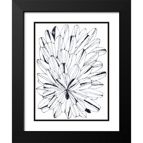 Monochrome Kaleidoscope I Black Modern Wood Framed Art Print with Double Matting by Vess, June Erica