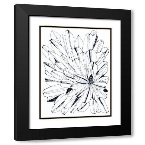 Monochrome Kaleidoscope II Black Modern Wood Framed Art Print with Double Matting by Vess, June Erica