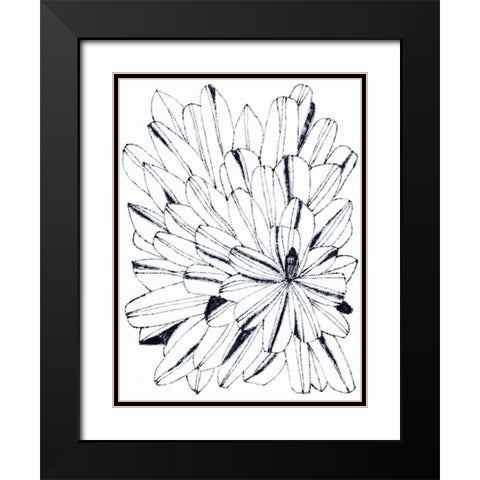Monochrome Kaleidoscope II Black Modern Wood Framed Art Print with Double Matting by Vess, June Erica
