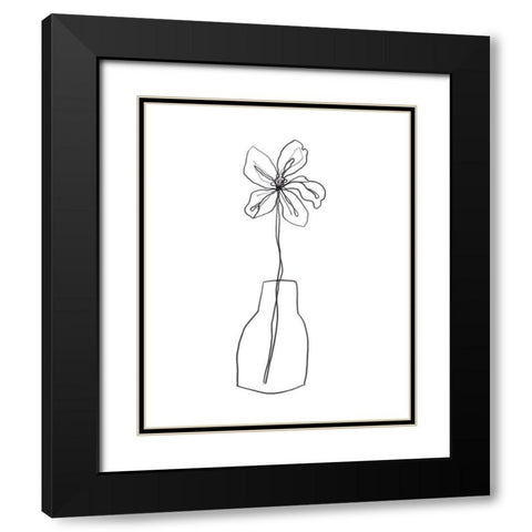 Spring Trio I Black Modern Wood Framed Art Print with Double Matting by Vess, June Erica