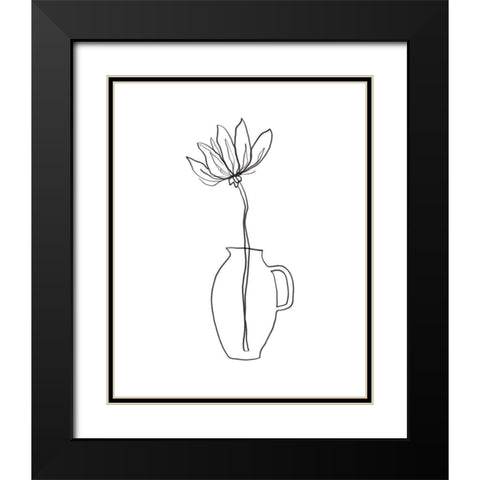 Spring Trio II Black Modern Wood Framed Art Print with Double Matting by Vess, June Erica