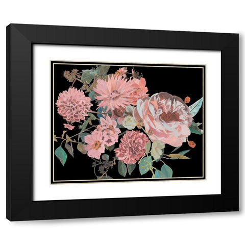 Night Blooming Flowers I Black Modern Wood Framed Art Print with Double Matting by Wang, Melissa