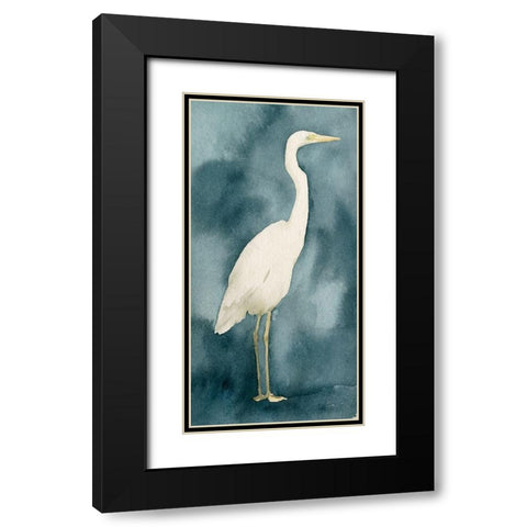 Simple Egret III Black Modern Wood Framed Art Print with Double Matting by Caroline, Emma