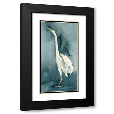 Simple Egret IV Black Modern Wood Framed Art Print with Double Matting by Caroline, Emma